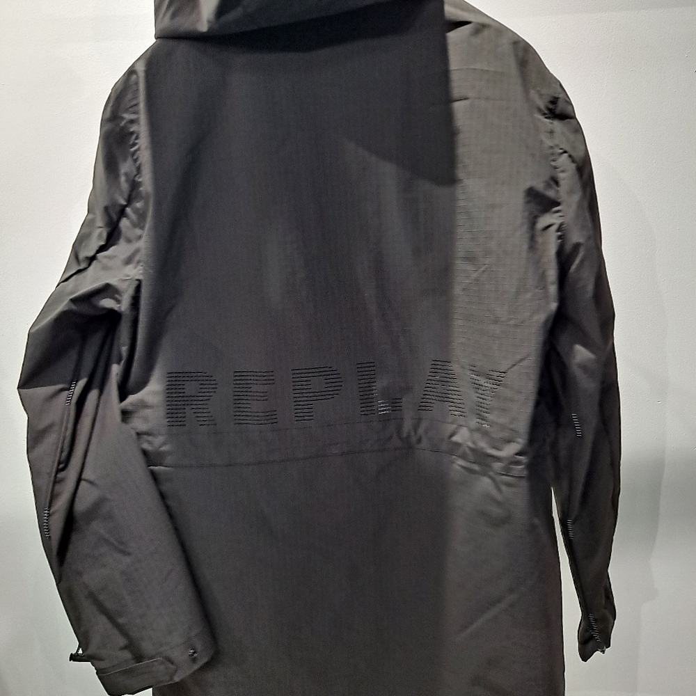 Men's Replay long nylon jacket